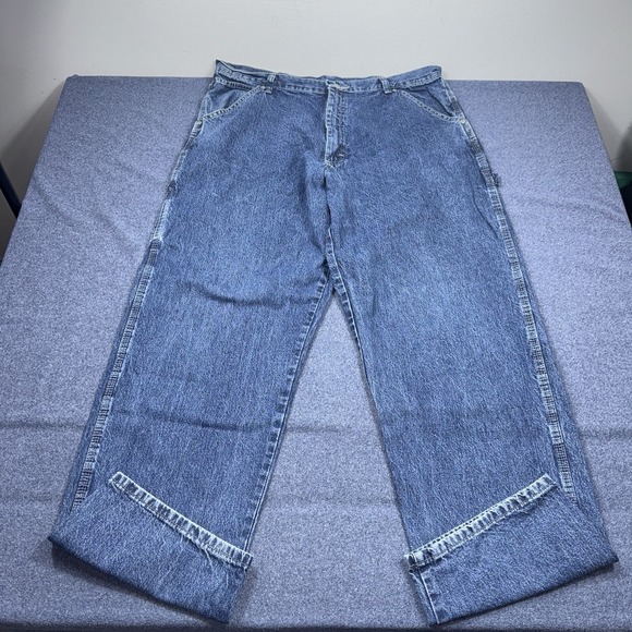 Wrangler Other - Vintage Wrangler 36x32 Carpenter Jeans Mens Denim Blue 94LSWDV Wide Leg Baggy